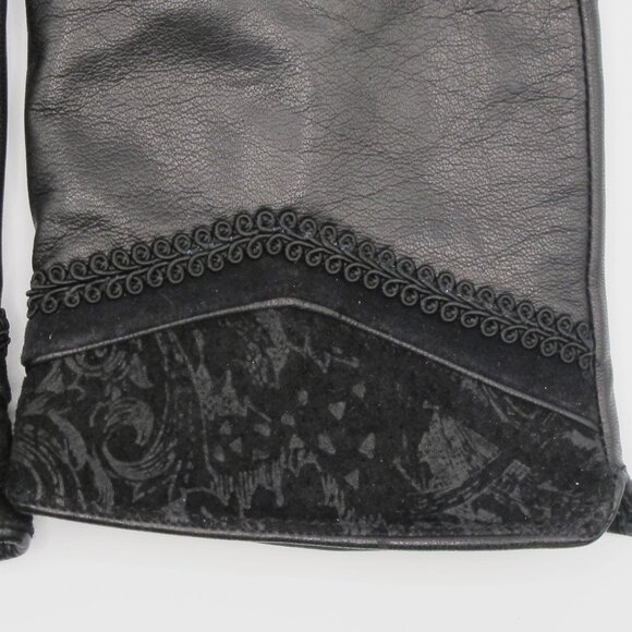 Wilson’s leather black thinsulate lined ladies XL gloves with suede detail - Picture 2 of 4